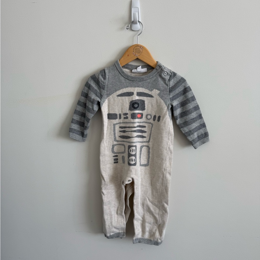 GAP baby kids R2D2 Star Wars sweater romper jumpsuit 18-24m